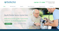 Desktop Screenshot of floridafirstseniorhomecare.com