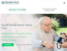 Tablet Screenshot of floridafirstseniorhomecare.com